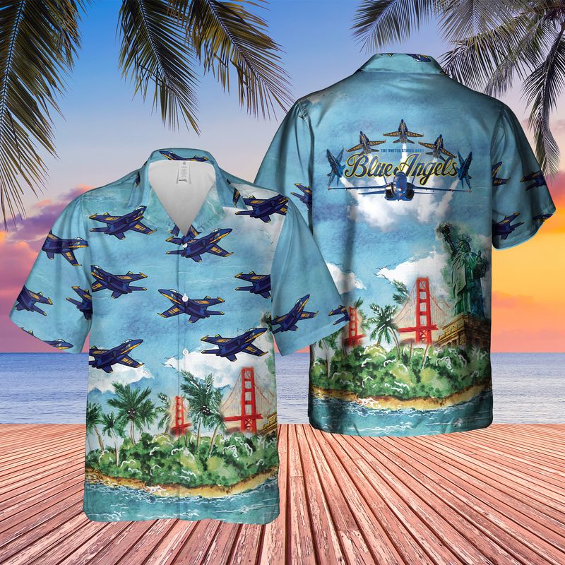 Us Navy Blue Angels Hawaii Short Sleeve Hawaii Shirt For Men Ha29936