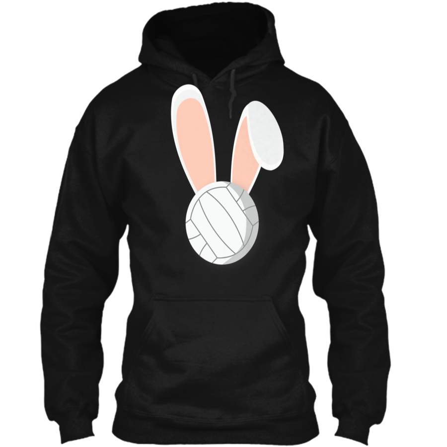 Easter Rabbit Bunny Ears Volleyball Sports Holiday Shirt Pullover Hoodie 8 oz