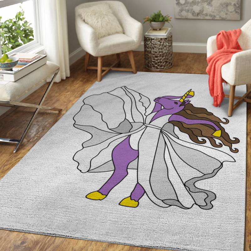 Unicorn Dancer Purple – Animals Area Rug Carpet