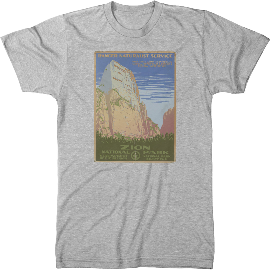 Zion National Park Vintage Poster Mens Tri-blend T-shirt