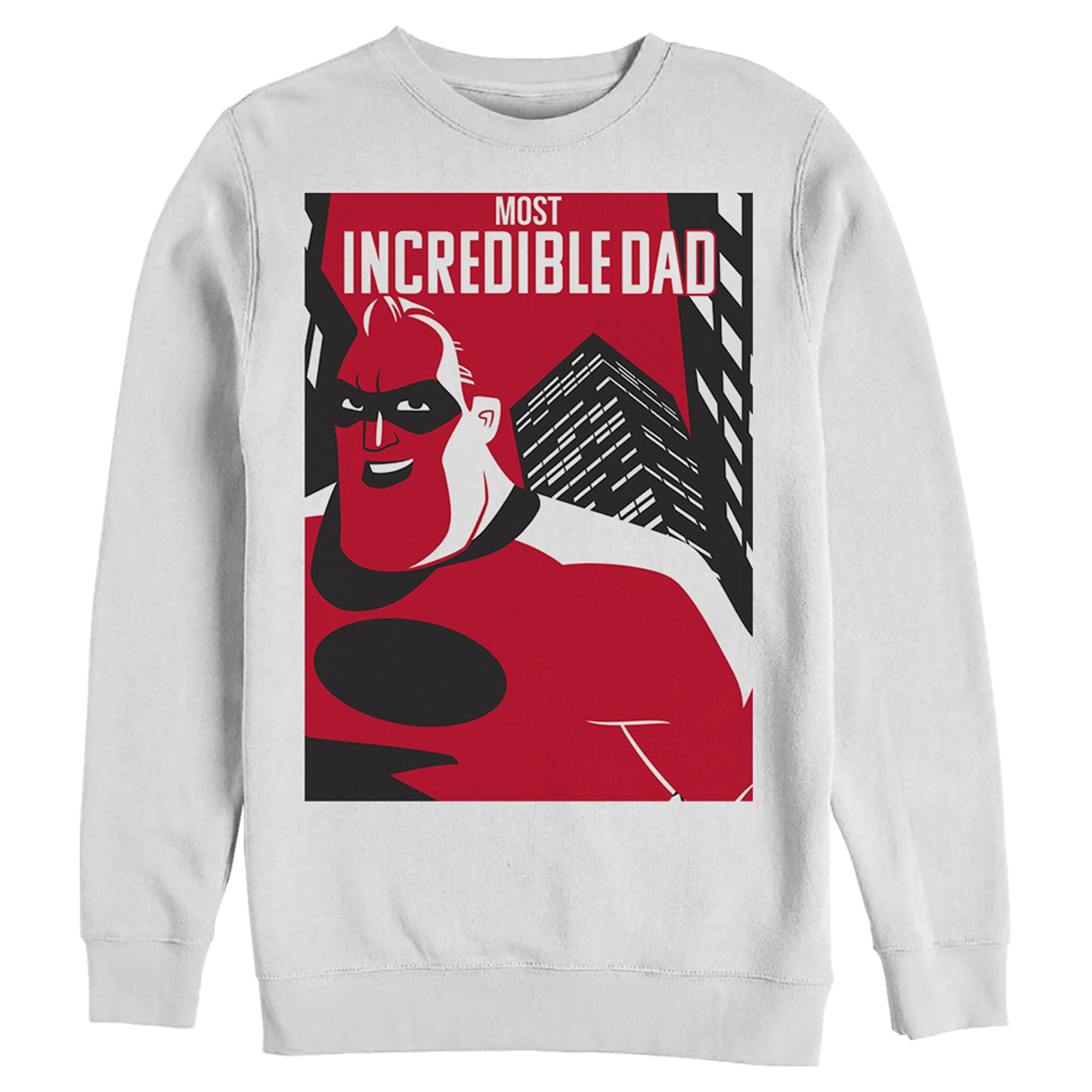 Men’S The Incredibles 2 Most Incredible Dad Skyscraper Pull Over Hoodie