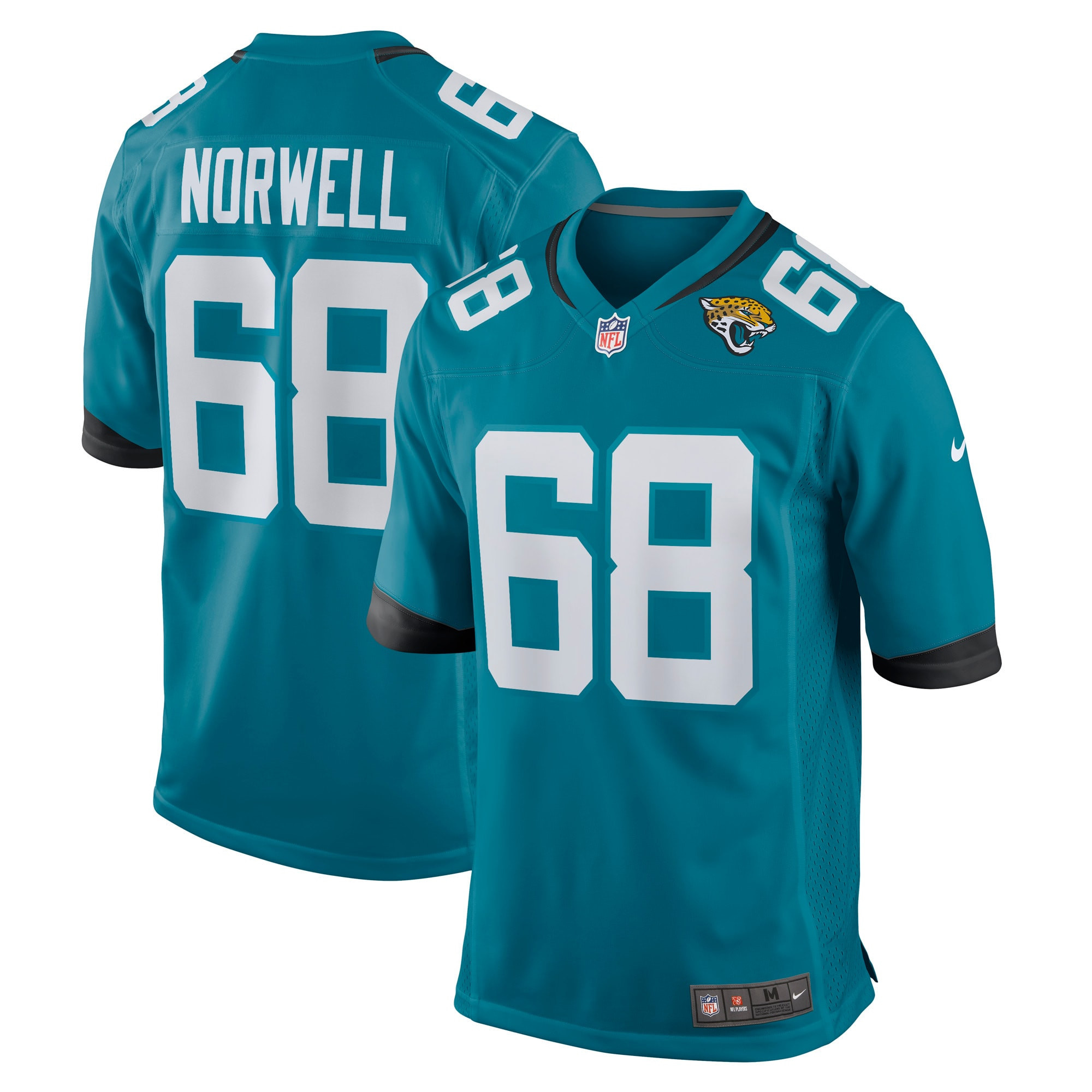 Andrew Norwell Jacksonville Jaguars Game Jersey – Teal NFL