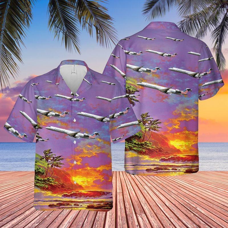 Airlines Bombardier Crj-900Lr Hawaiian Shirt | For Men & Women | Adult | Hw8570