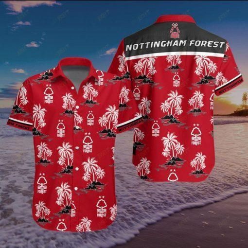 Nottingham Forest Football Club Hawaii Shirt White Men Women Beach Wear Short Sleeve Ha109881