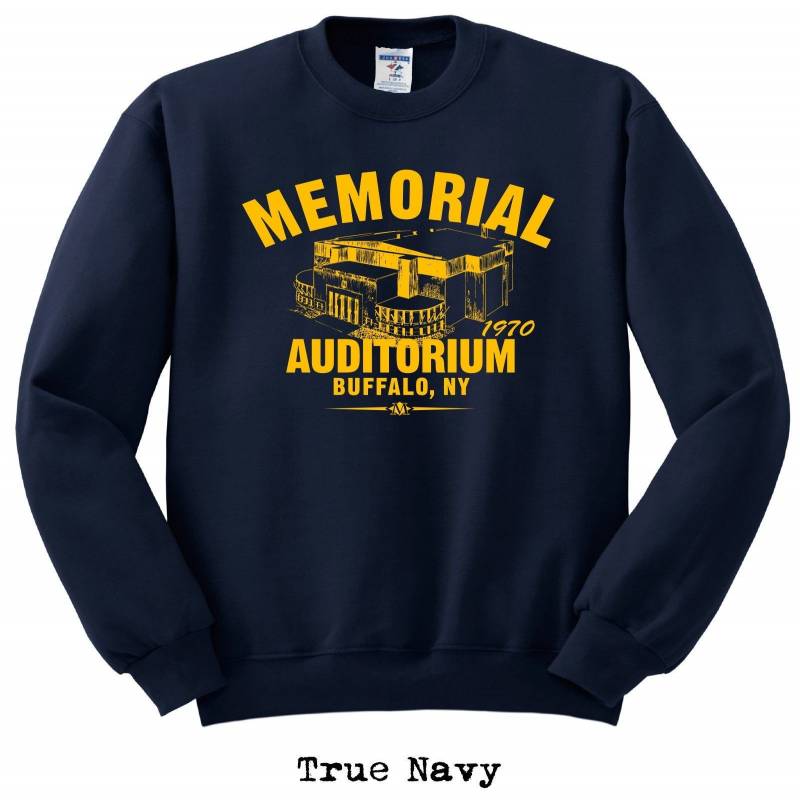 Crushtee Memorial Auditorium 1970 Hockey Sweatshirt Crewneck or Hoodie Home Of Your Buffalo Sabres Any 2 Tees For 33 Long Sleeve Hoodie