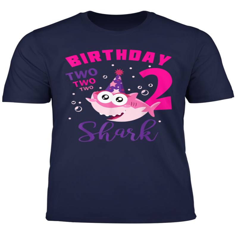 2 Years Old 2Nd Birthday Shark Doo Gift For Girls Party T Shirt