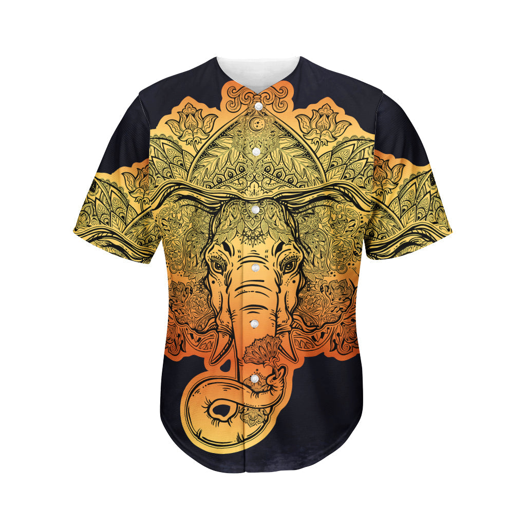 Indian Tribal Spiritual Elephant Print Men’S Baseball Jersey 3D Print