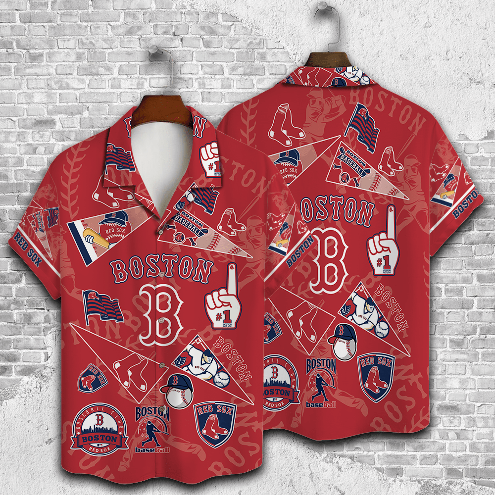 Boston Red Sox 2023 3D Print Hawaiian Shirt V1