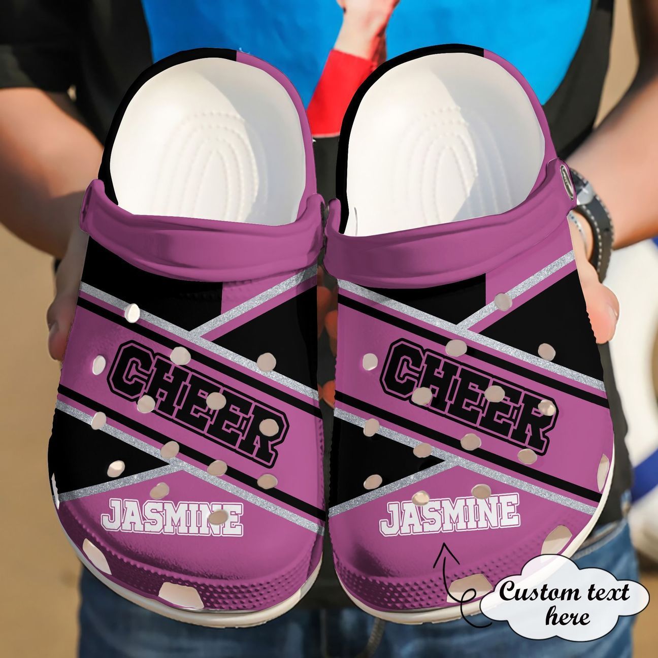 Cheerleader Personalized Clog, Custom Name, Text Cheer, Fashion Style For Women, Men, Kid, Print 3D