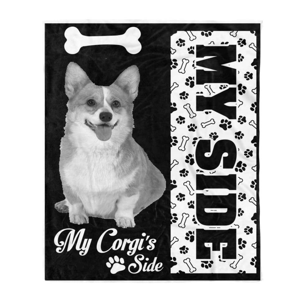 My Corgi’s Side And My Side Cozy Throw Fleece Blanket