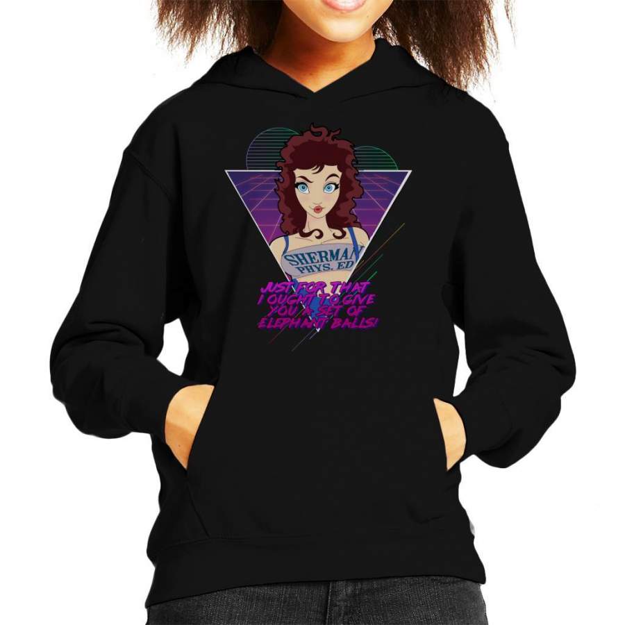 Weird Science Lisa Sherman Phys Ed Kid’s Hooded Sweatshirt