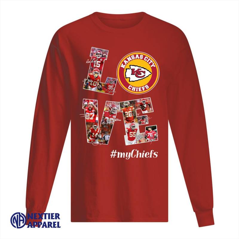 Love Kansas City Chiefs #mychiefs Shirt Men’s Long Sleeved T-Shirt