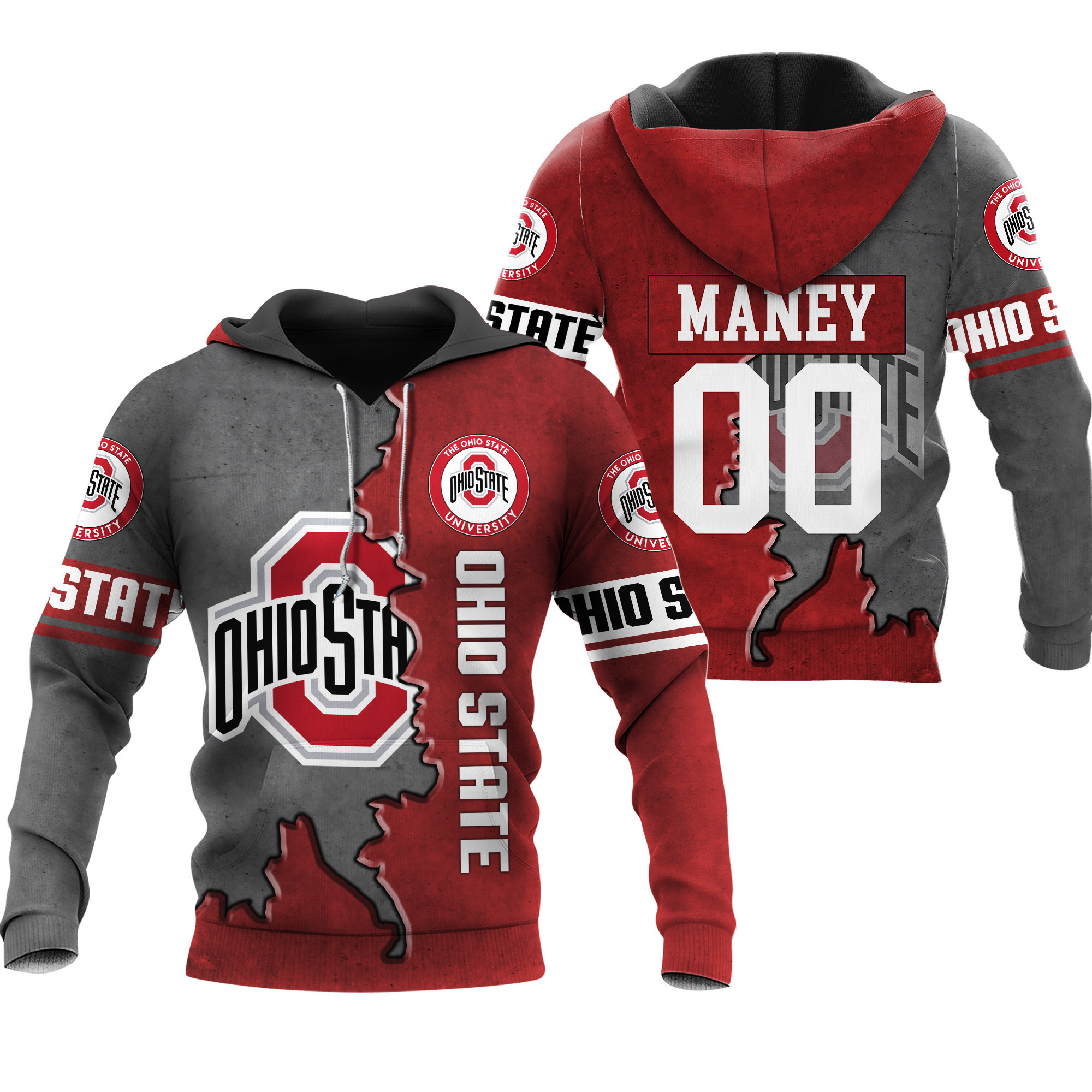 Ohio State Buckeyes Footballs Personalized Hoodie & Zip Hoodie