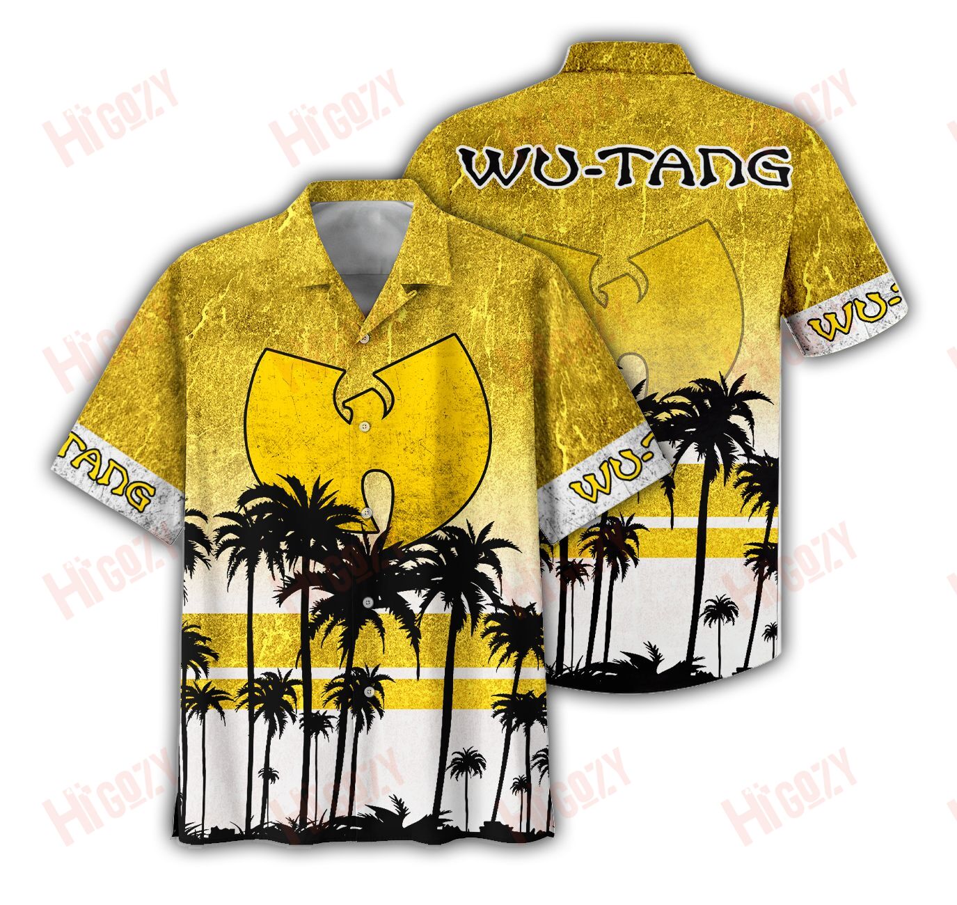 Wu Tang Hawaiian Shirt, Wu Tang Clan Yellow Hawaiian, Shirt Wu Tang Shirt