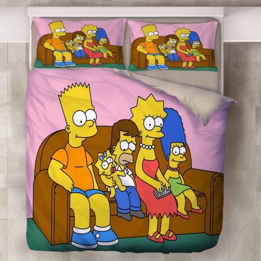 Anime The Simpsons Homer J Simpson 3 Duvet Cover Pillowcase Home Decor 3D Bedding Set