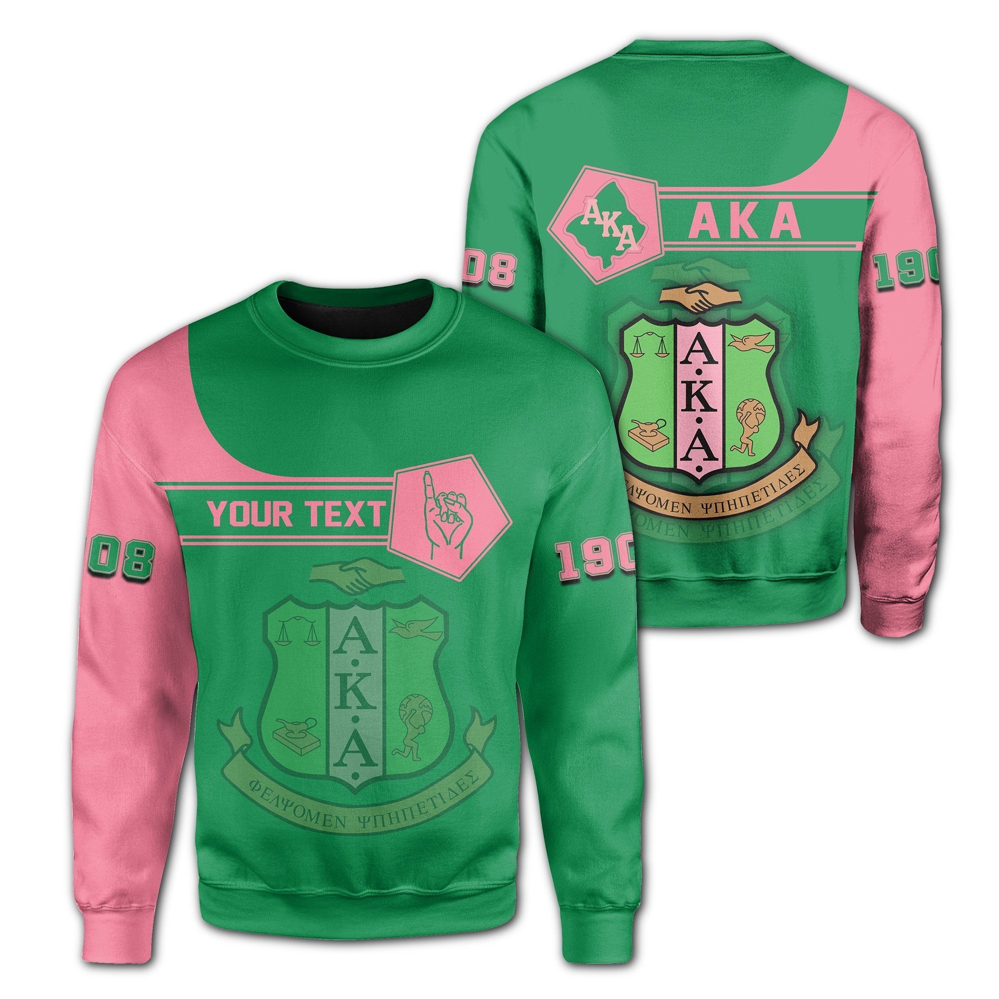 Greek Life Sweatshirt – Personalised Alpha Kappa Alpha Sweatshirt – Simple Style