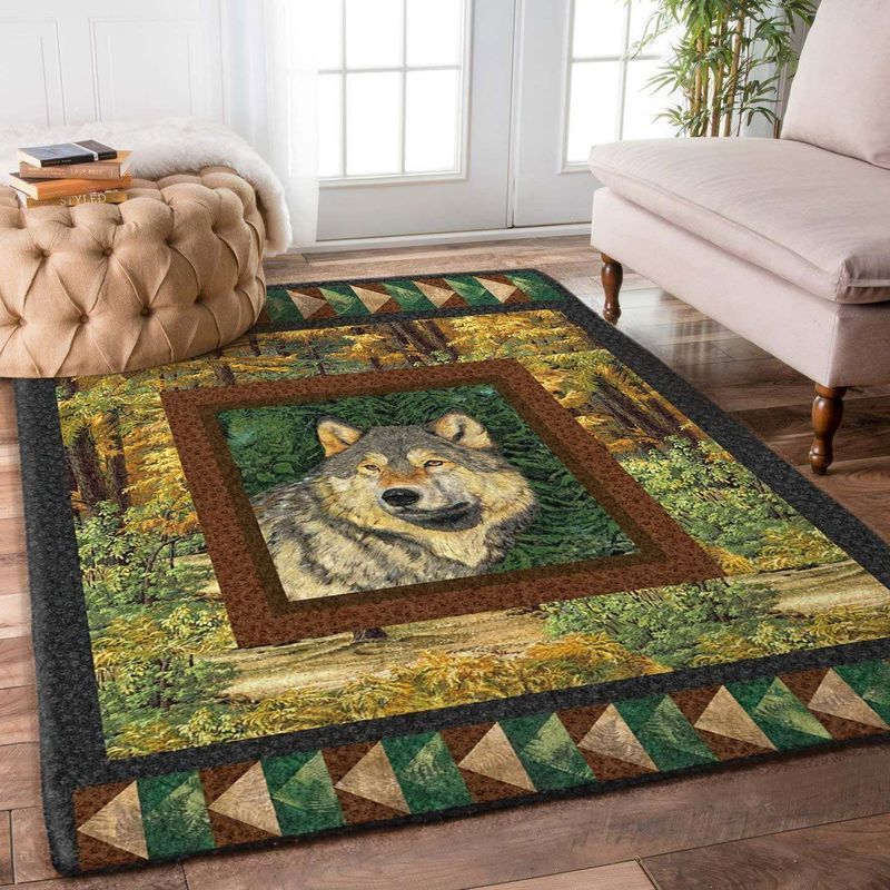 Wolf 2 Area Rug Living Room Rug Home Decor Floor Decor Vh3