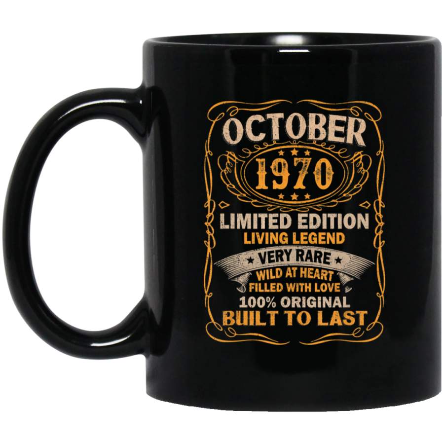 Vintage 49th Birthday October 1970 49 Years Old Gift Coffee Mug