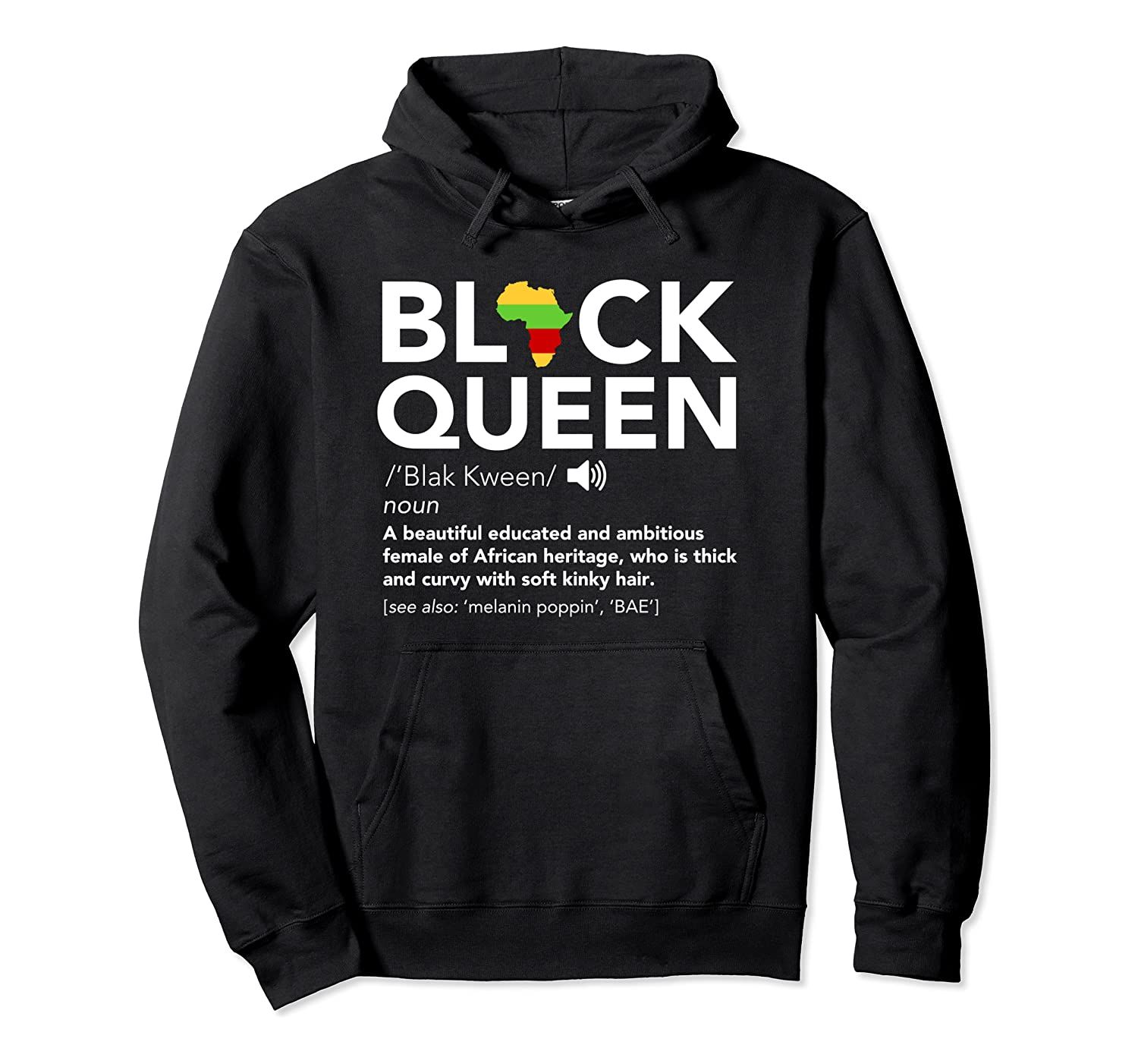 Black Queen Definition Matching Hoodie African Pride Melanin, T-Shirt, Sweatshirt