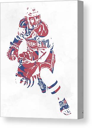 Max Pacioretty Montreal Canadiens Pixel Art 4 Joe Hamilton Canvas Print