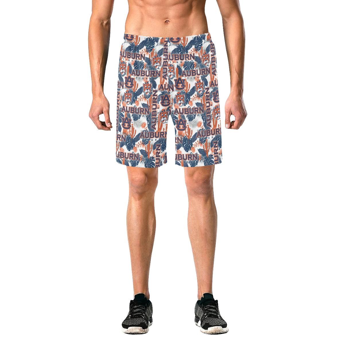 Auburn Tigers Men’s All Over Print Elastic Beach Shorts