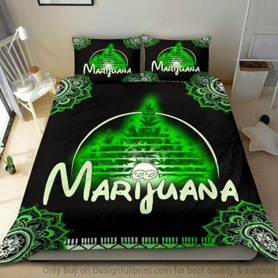 Marijuana Bud Mandala Bedding Set Quilt Blanket And Pillow Corethermax