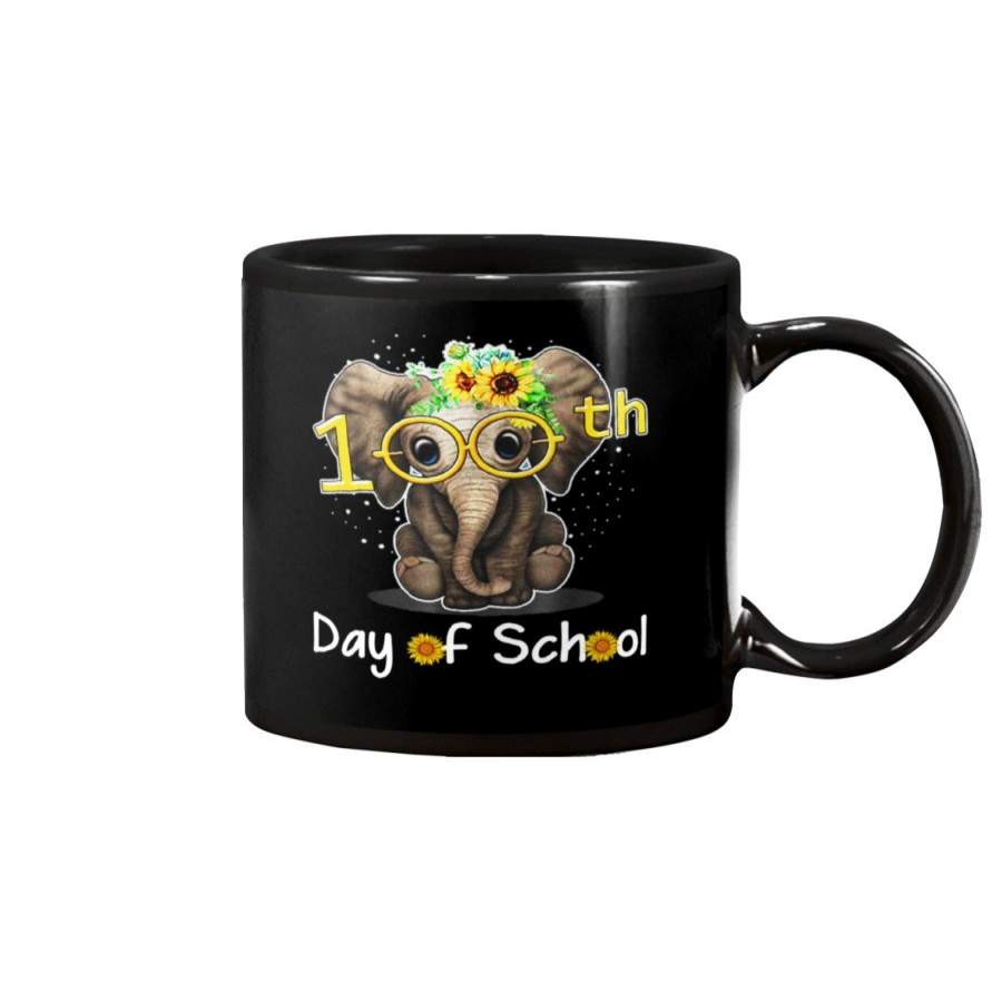 1Ooth Day Of School Cutest Elephant For Animal Lovers Mug