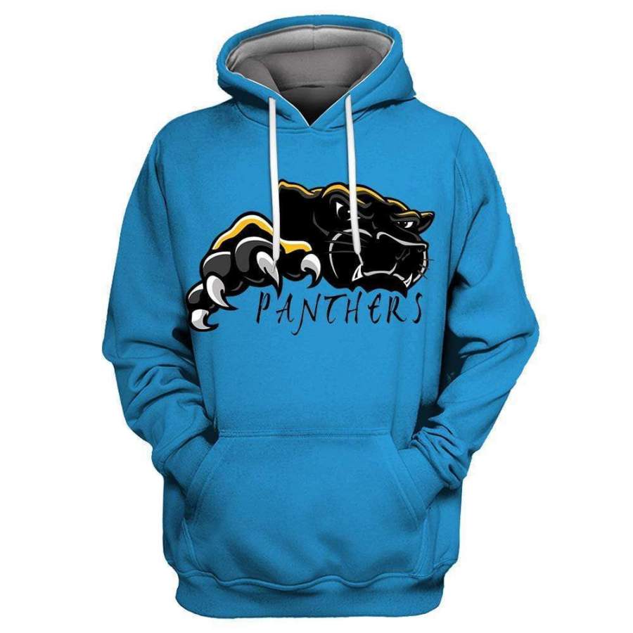 3D Carolina Panthers Printed Hooded Pocket Pullover Sweater 335 style