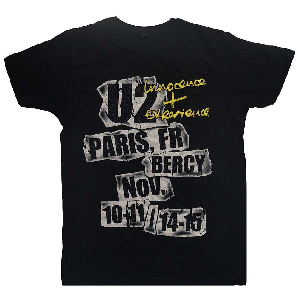 U2 – 1+E Paris Event 2015 – Black T-Shirt