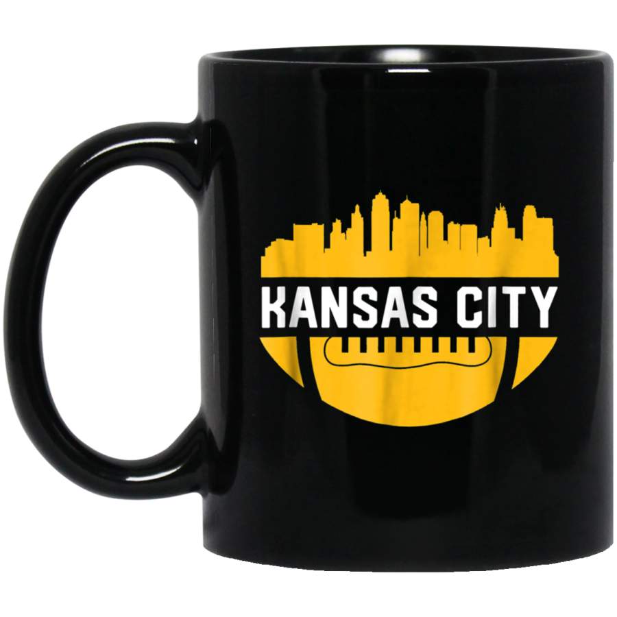 Vintage Downtown Kansas City MO Skyline Football Mug