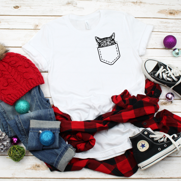 Cat Hidden Pocket Tee