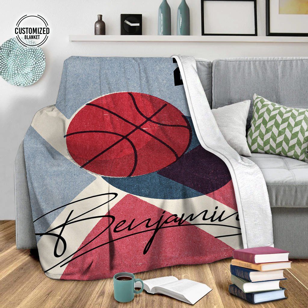 [Personalized Name] Basketball Draw The Ball For Basketball Lover Fleece Blanket, Sherpa Blanket, Gift For Wife Gift For Parent, Family Member, Friends Gift, Christmas Gift, Home Decor, Home Living