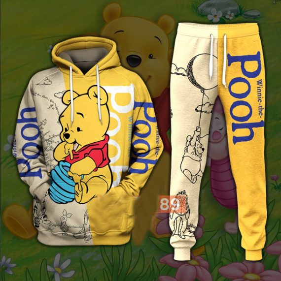 Gift For Pooh Lover Winnie The Pooh Unisex Size Hoodie With Pants Set Hg