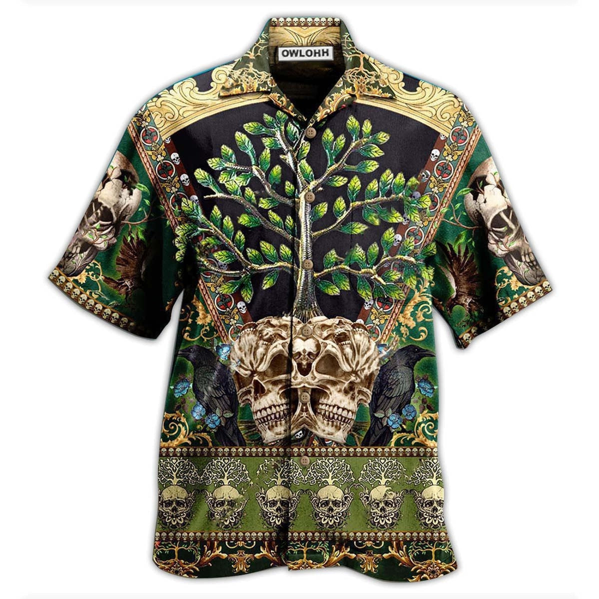 Skull Trees Style Love Green Cool Hawaii Shirt Ha86510