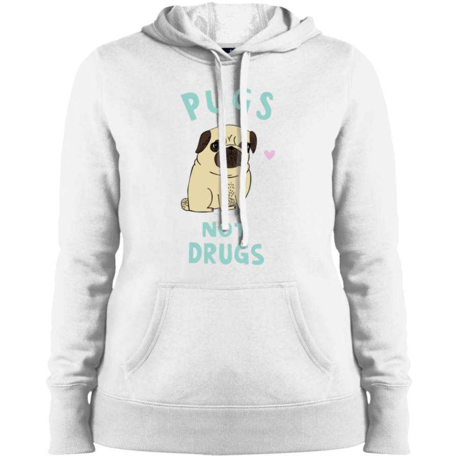 AGR Pugs Not Drugs1 Ladies’ Pullover Hooded Sweatshirt