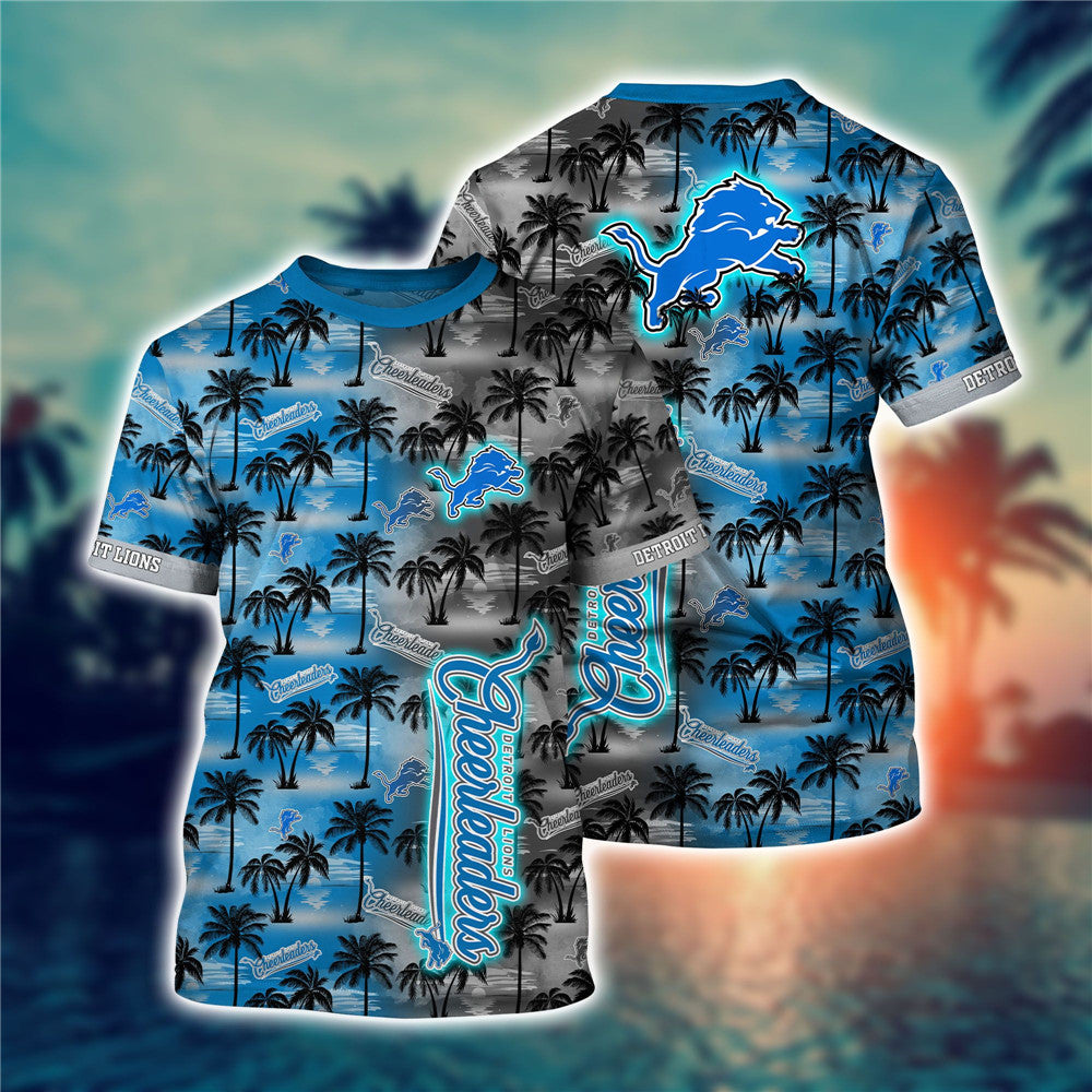 Men’S Detroit Lions T-Shirt Palm Trees Graphic