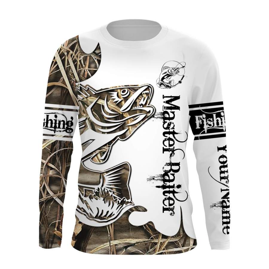 Walleye Master baiter Fishing camo tatoo UV protection quick dry customize name long sleeves shirts UPF 30+ personalized gift for Fishing lovers – IPH1800