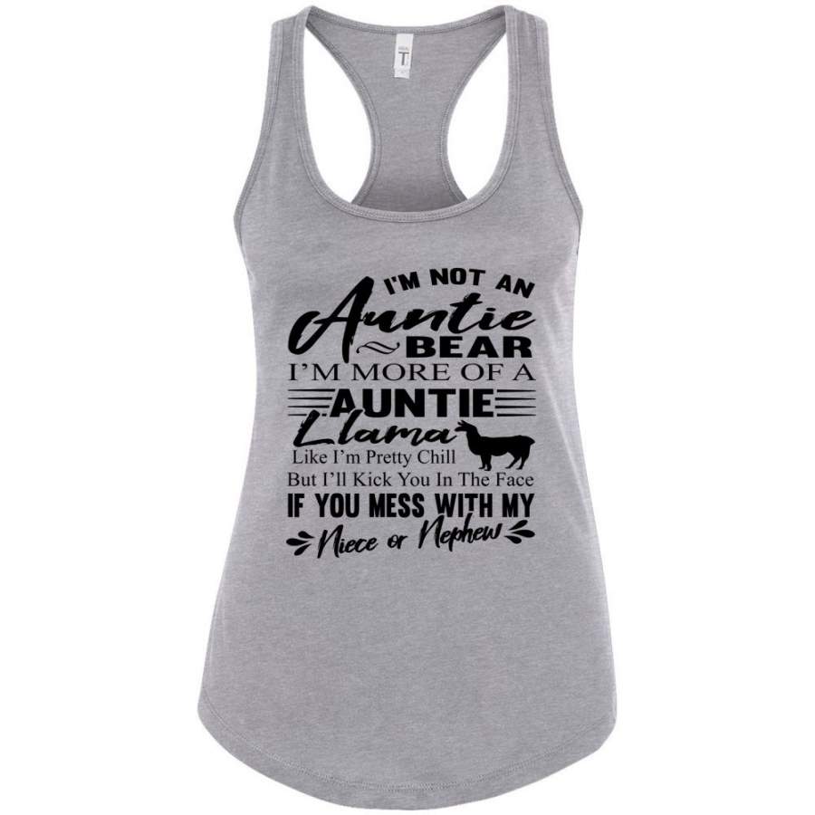 Auntie Llama Shirt | Auntie Bear Shirt | Funny Aunt Tank Tops