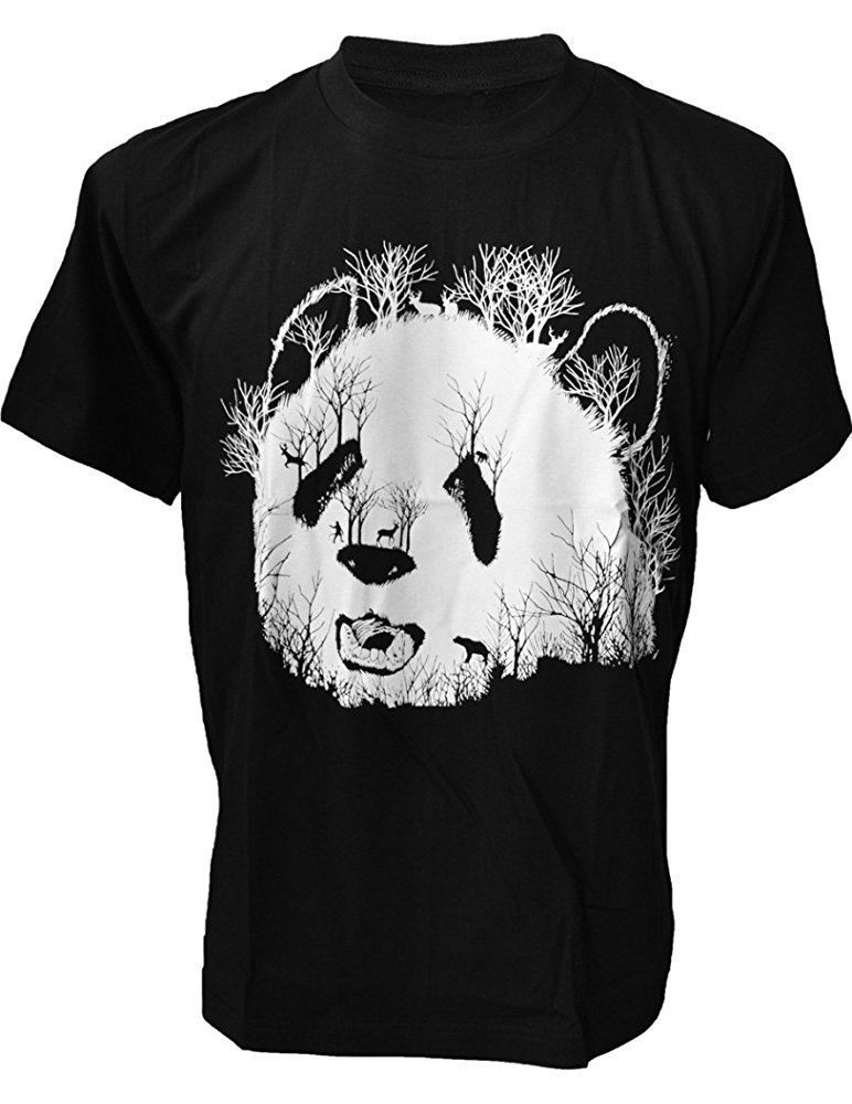 Sodatees Panda Bear Jungle Forest Face Wild Life S Shirt