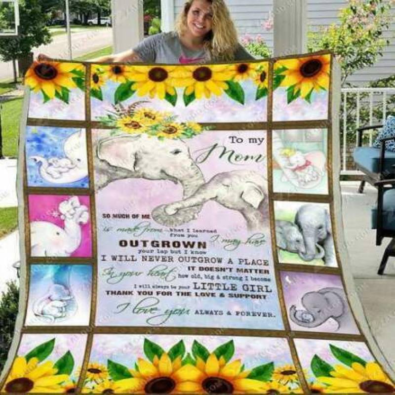 homesweetquilt – Elephant To My Mom Thank You Sofa fleece blanket, Small, Medium, Large, X-large, hf0508