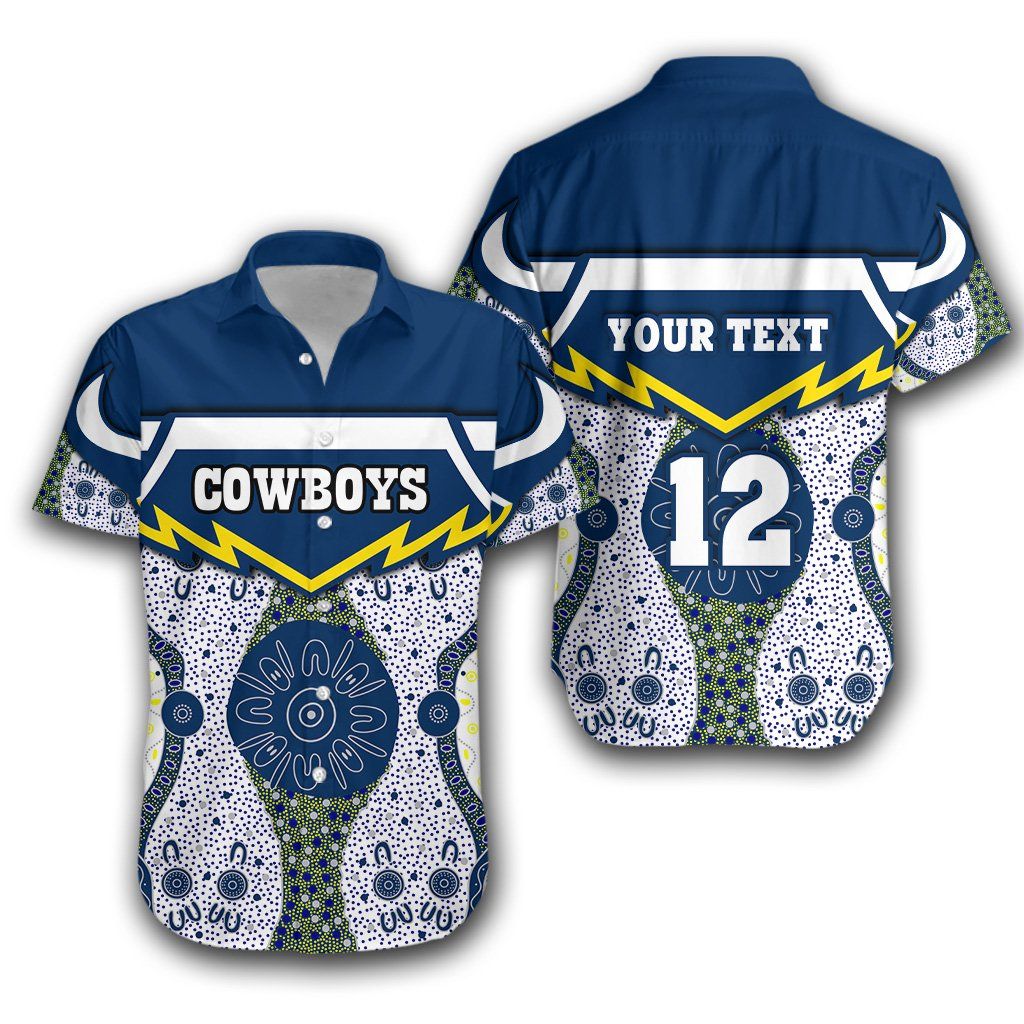 Cowboys Fire Hawaiian Shirt North Aboriginal Th12