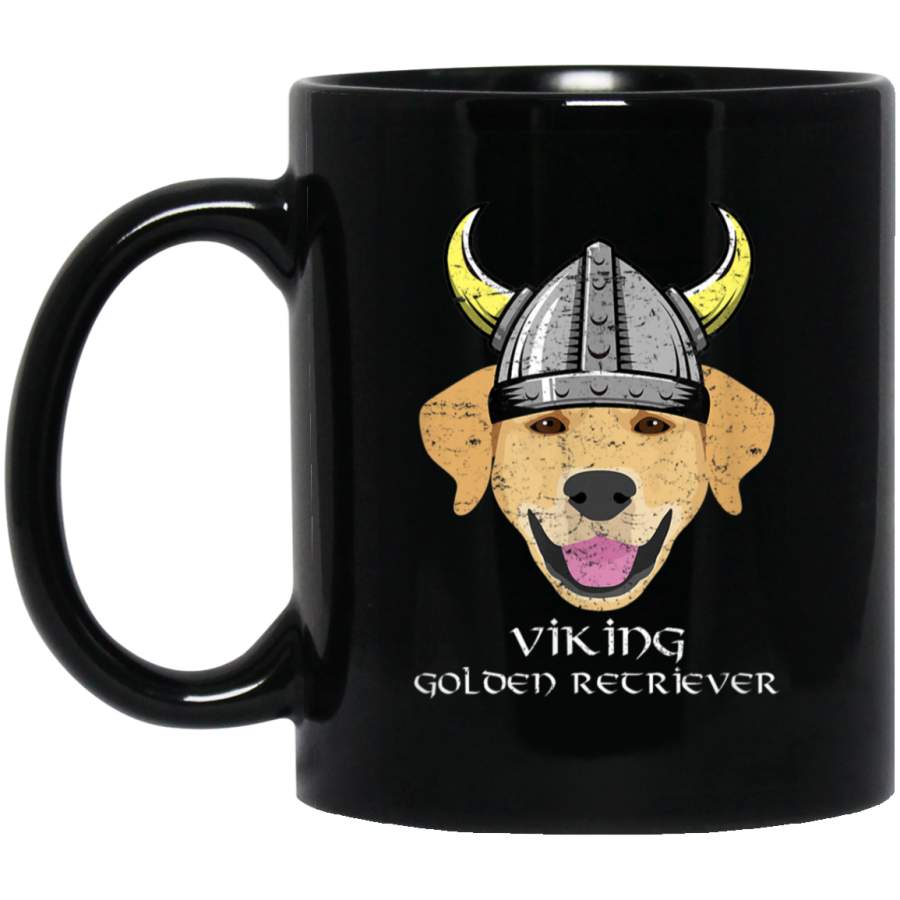 Viking Golden Retriever  Skol  Vintage Puppy T Mug