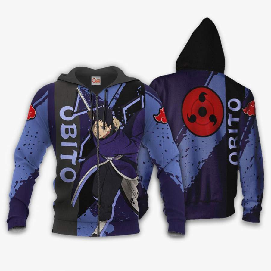 Obito Hoodie Akatsuki Naruto Shirt Custom Anime Zip Jacket