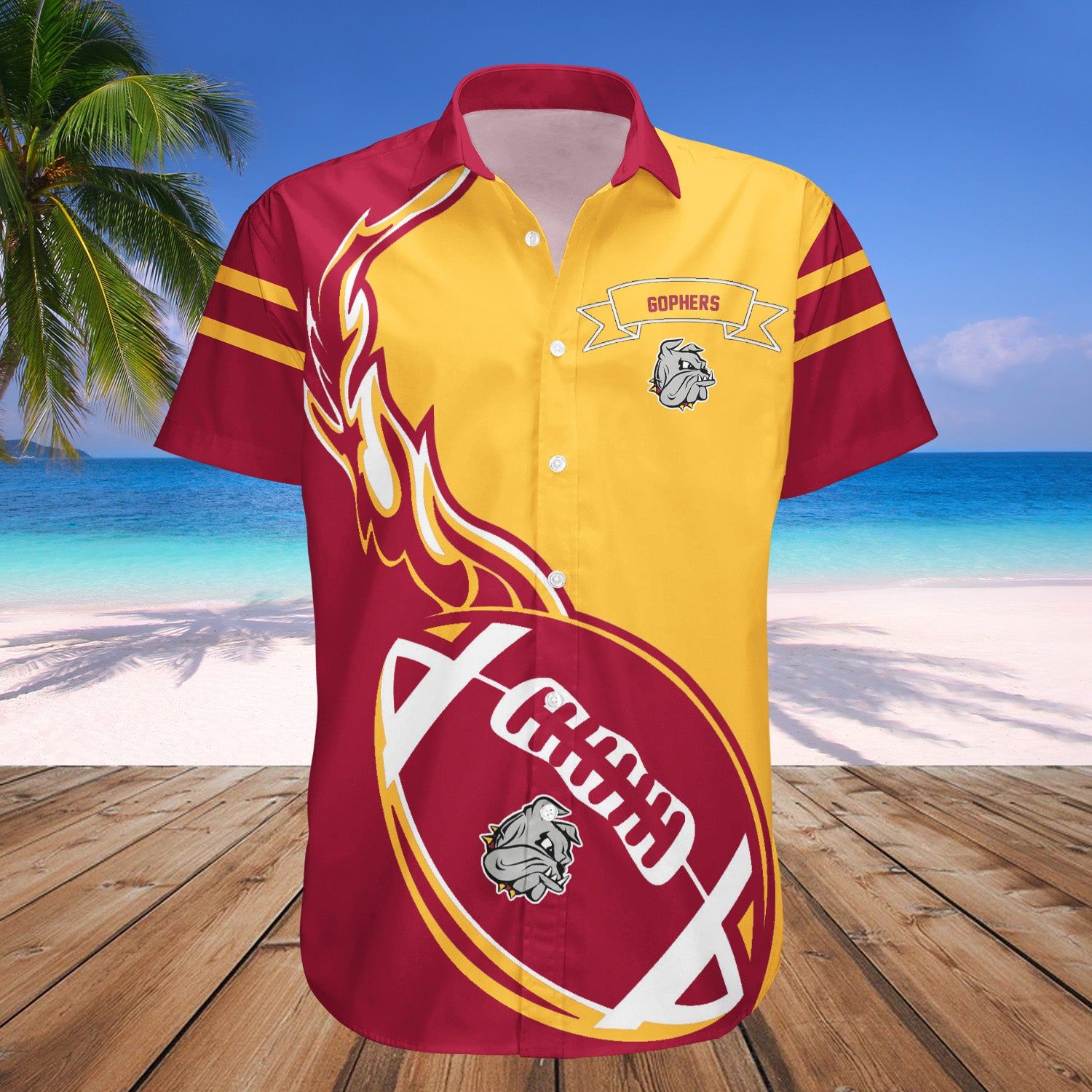 Minnesota Golden Gophers Hawaii Shirt Flame Ball – NCCA