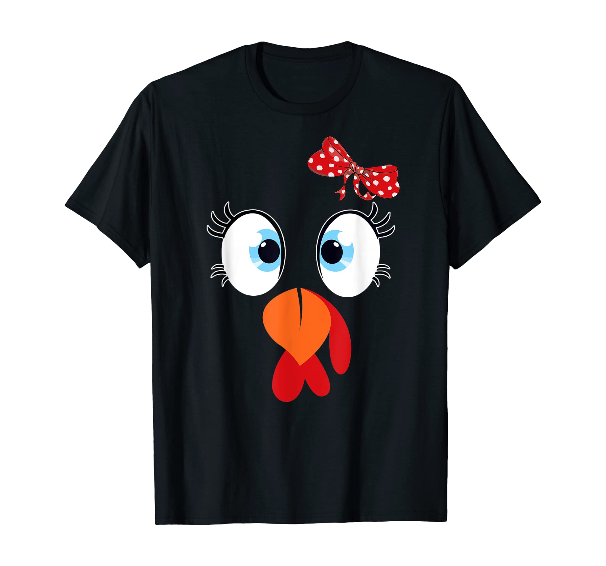 Cute Turkey Face Thanksgiving I’M Thankful Family Costume T-Shirt