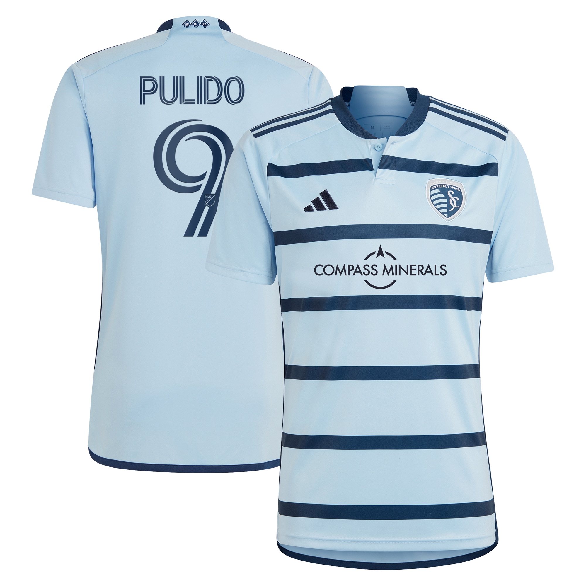 Alan Pulido Sporting Kansas City 2023 Hoops 4.0 Replica Player Jersey – Light Blue