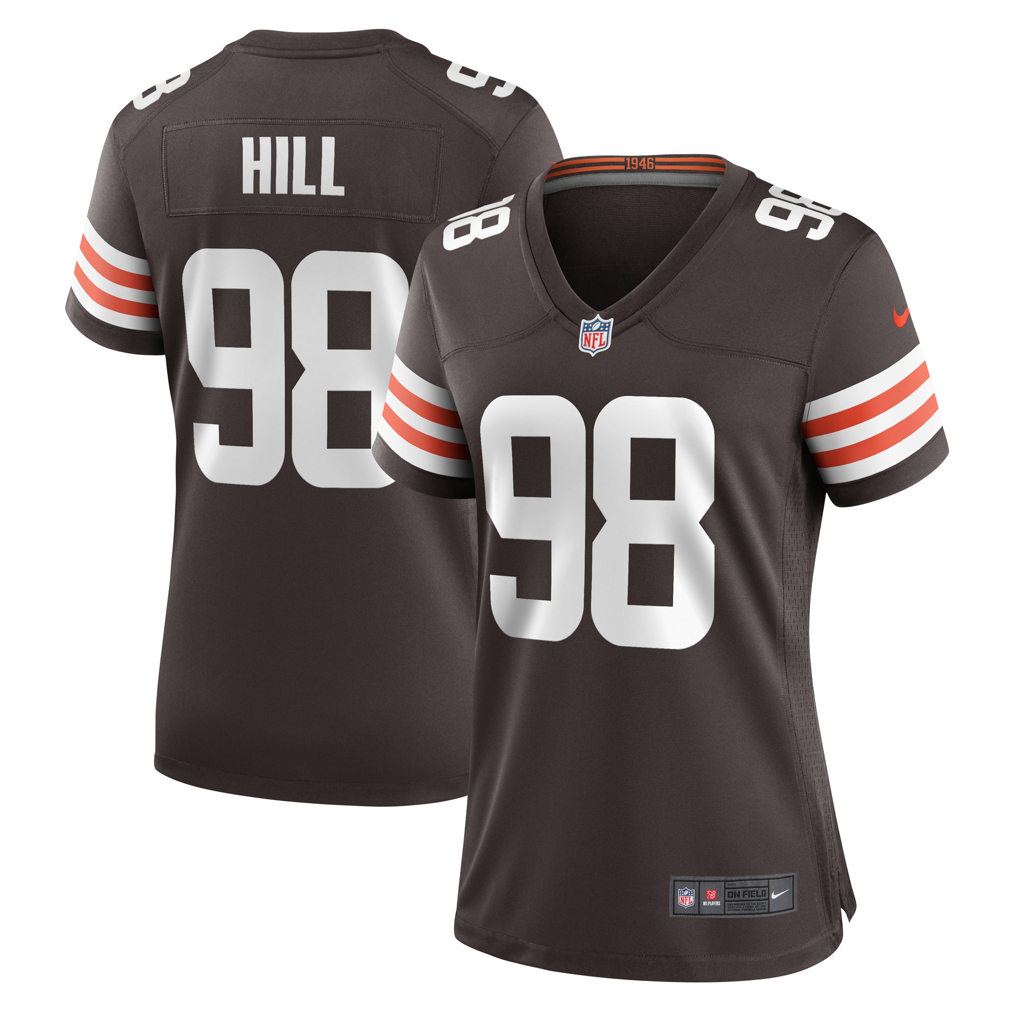 Women’s Cleveland Browns Trysten Hill Brown Game Jersey