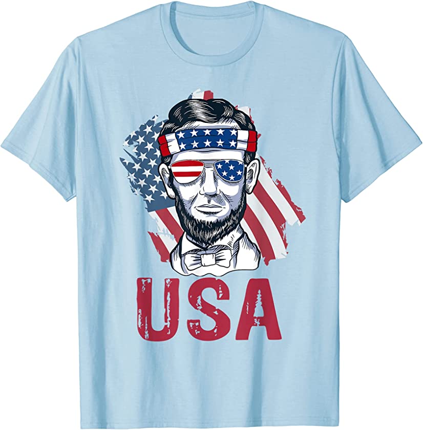 Abe Lincoln for Proud Americans a Vintage July 4th T-Shirt