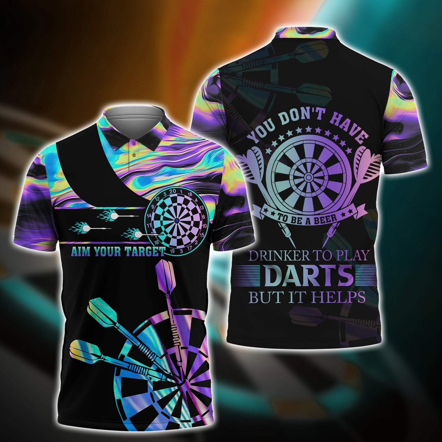 Aim Your Target Dart Polo Shirt, You Don’T Have Drinker To Play Darts But It Helps, Shirt For Dart Player