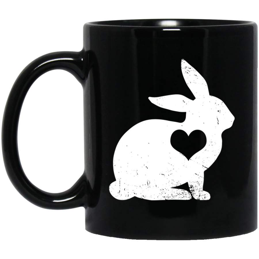 We Love Bunny Grunge Cute Rabbit For Easter Day 11oz 15oz Black Mug Happy Easter Day Funny Colors Eggs Bunny Ears Peeps Cute